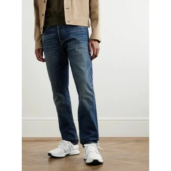 TOM FORD Alcantra & Neoprene Jago Sneakers in White